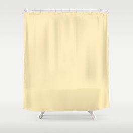 Lemon Honey Creme Pale Soft Yellow Solid Matte Colour Blocks Shower Curtain