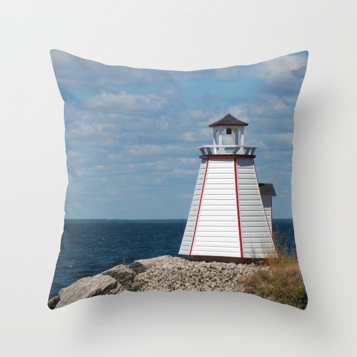 Island Lighthouse Throw Pillow