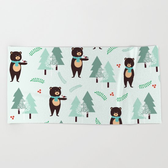 Hello winter... Beach Towel