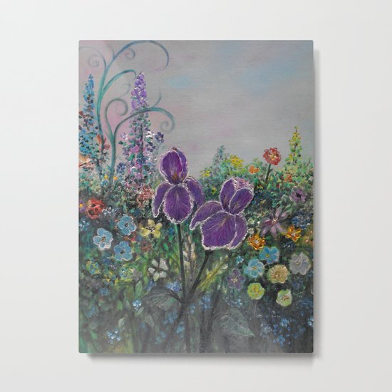 Garden in Bloom-final finished -true to color Metal Print