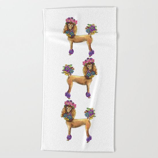 Poodle Dee Doo Beach Towel