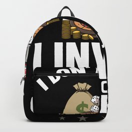 Casino Slot Machine Game Chips Card Player Backpack
