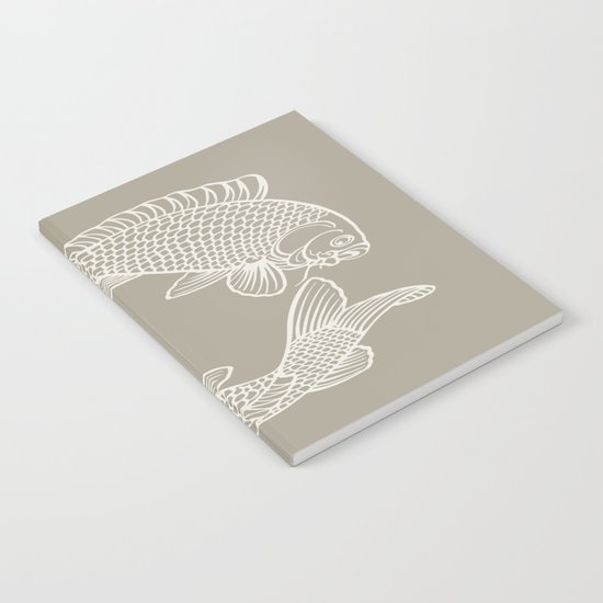 Koi Alabaster Blue Gray Notebook