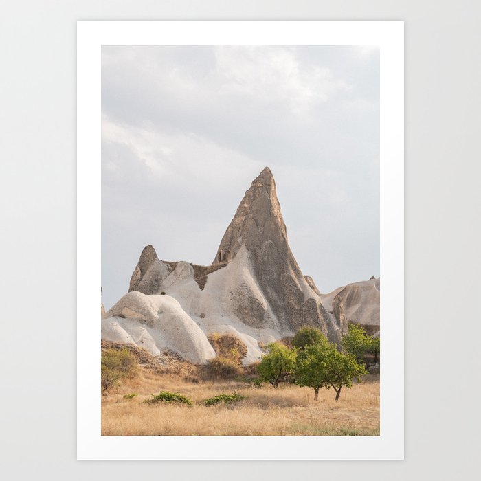 Hiking Göreme Valley | Pastel Color Landscape in Turkey Art Print | Cappadocia Travel Photography  Art Print