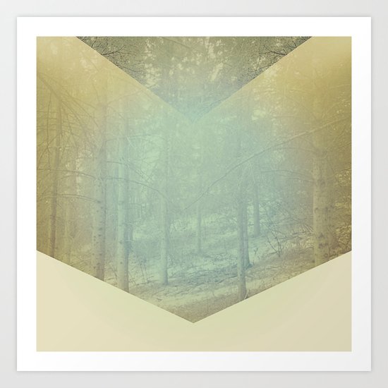 Chevron Forest Art Print