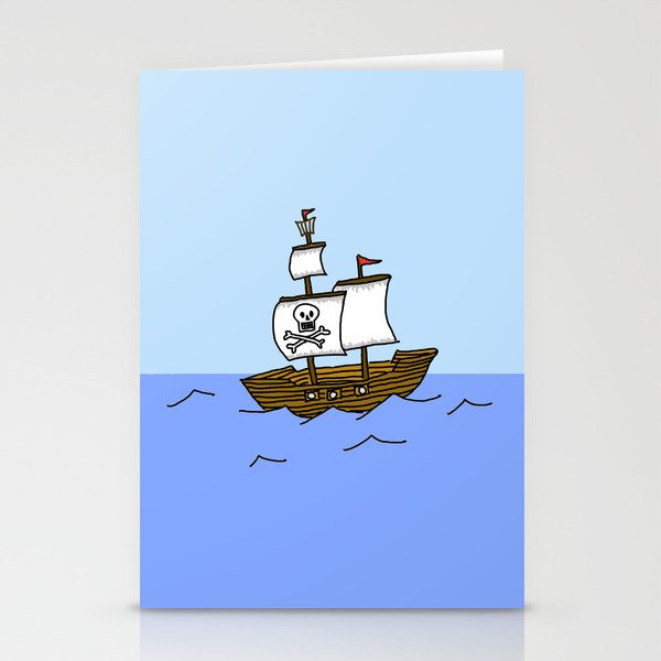 Pirate Ship Stationery Cards
