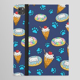 Cats and desserts pattern iPad Folio Case