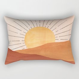 Terracotta sunrise Rectangular Pillow