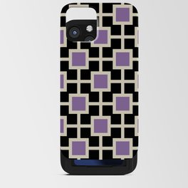 Classic Hollywood Regency Pattern 765 Black Lavender and Beige iPhone Card Case