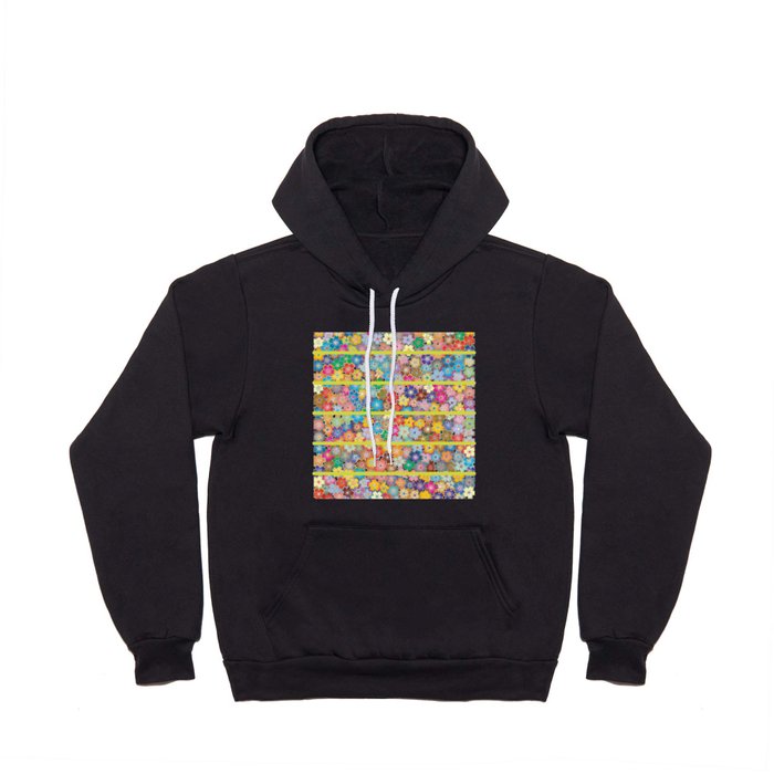 some colors flowers pattern Hoody