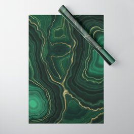 Green Malachite Emerald Marble Texture Wrapping Paper