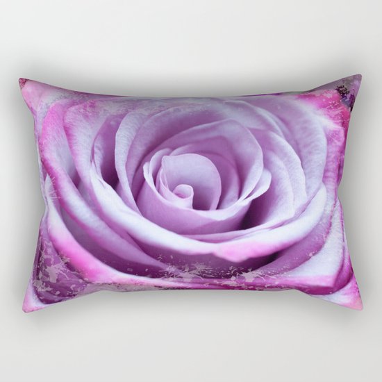 Rose of Love #Pink #Purple #art #society6 Rectangular Pillow