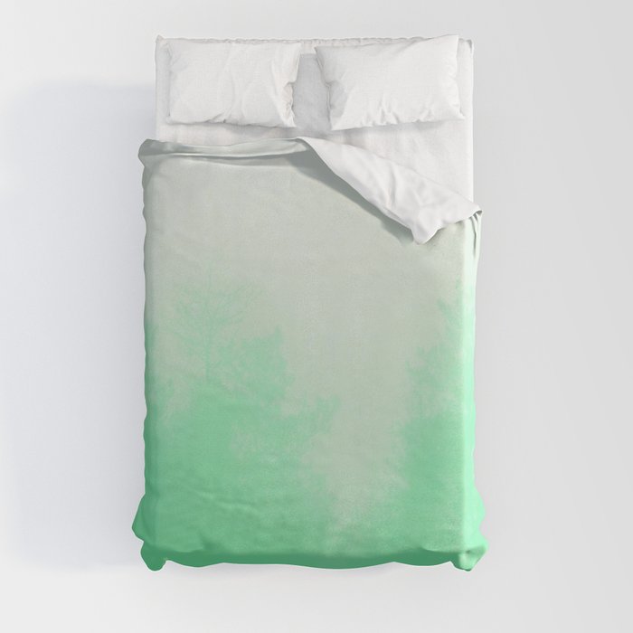 Out of focus - cool green Duvet Cover