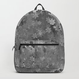 Grey flowers Backpack