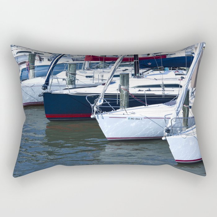 Annapolis Harbor X Nautical Art Rectangular Pillow