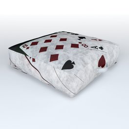 Playing Cards Dices Good Luck Outdoor Floor Cushion