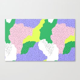 Abstract fun retro colorful pattern Canvas Print
