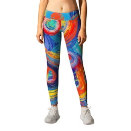 Abstract Sunset in Jungle  Leggings