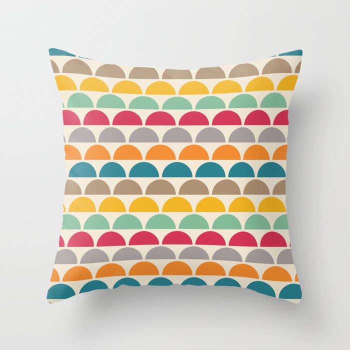 Mid Century Modern Scandinavian Abstract Pattern 129 Throw Pillow