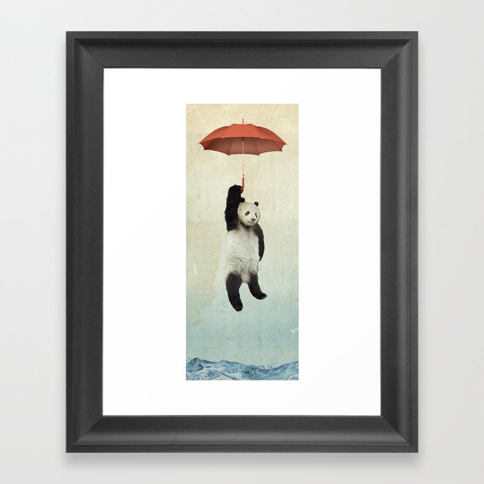 Pandachute Framed Art Print