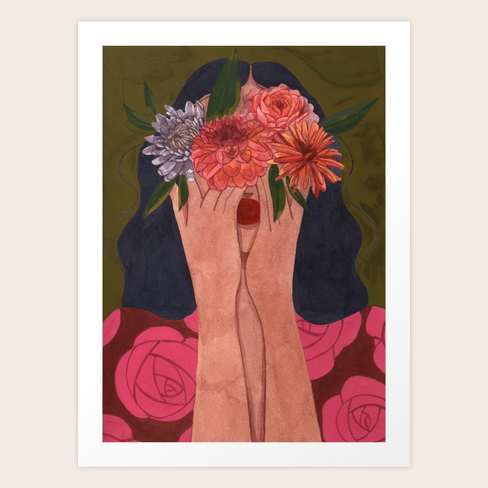 Dahlia Art Prints, Framed & Recessed | Society6