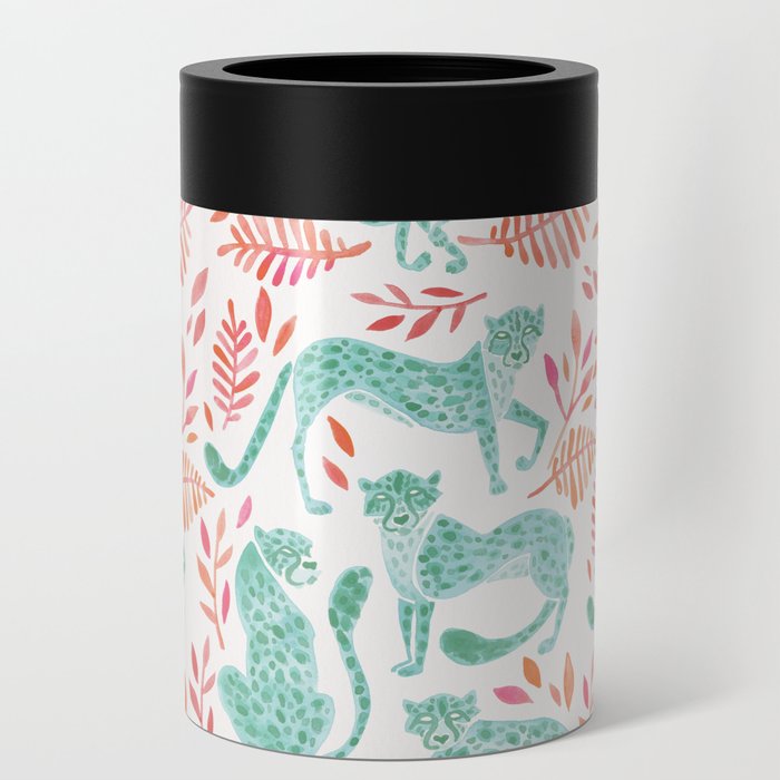 Cheetah Collection – Mint & Pink Can Cooler