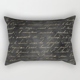 Vintage Black & Gold Script  Rectangular Pillow