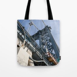 Manhattan Bridge From Below | Architecture Photography Tote Bag