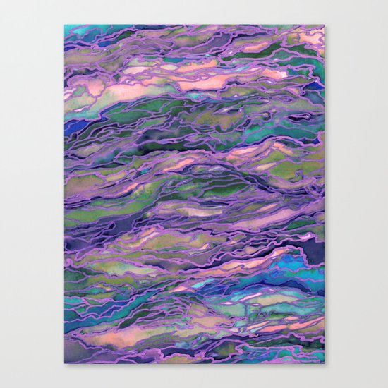 Marble Idea Lavender Pink Peach Abstract Watercolor Painting