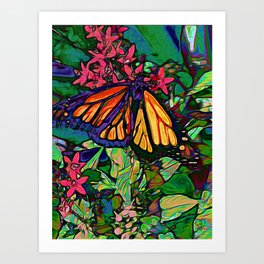 Monarch in the Garden Art Print