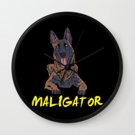 Maligator - Malinois Belgian Shepherd - Dog Owner Wall Clock