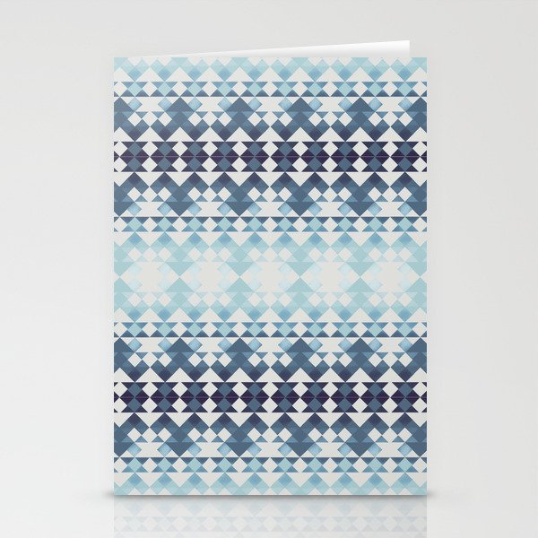 Small diamond ombre pattern - blue Stationery Cards