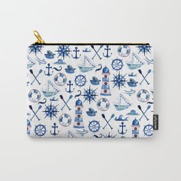 Nautical Watercolor Carry-All Pouch