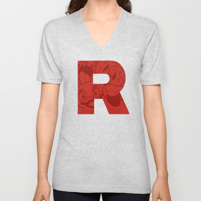 TEAM ROCKET V Neck T Shirt