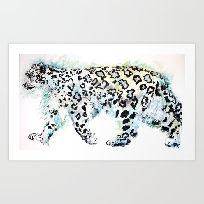 Snow Leopard Art Print by clouisedesign | Society6