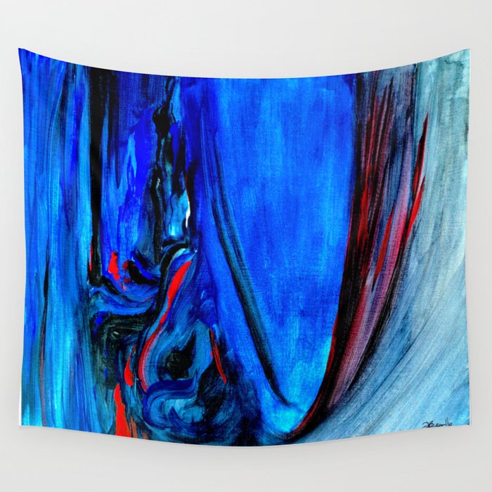 Too Blue Wall Tapestry