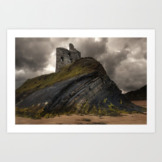 Forgotten castle in western Ireland Art Print