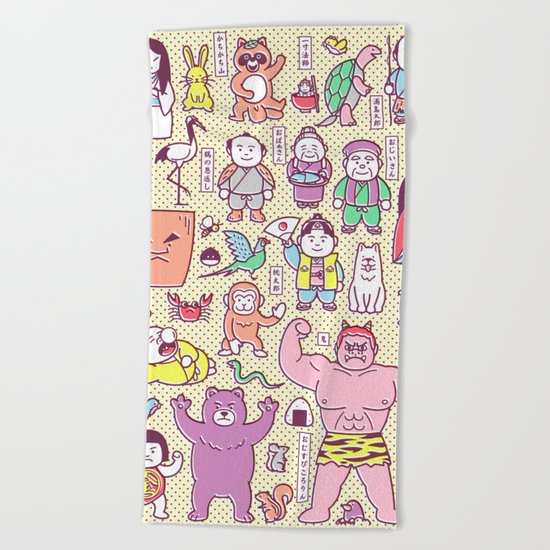 Mukashi-Banashi / Japanese Folk Tales Beach Towel