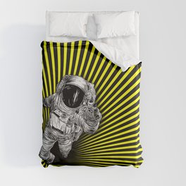 Astronaut in a black hole - Vertigo Duvet Cover
