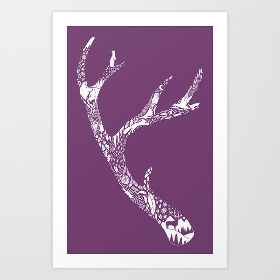 Tracks and Signs Art Print