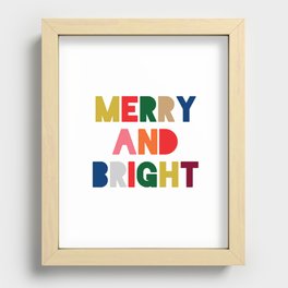 merry and bright (multi) Recessed Framed Print