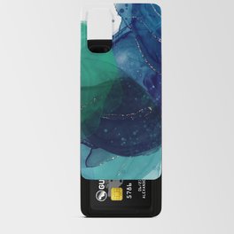 Blue and Green Circles - Alcohol Ink Art Android Card Case
