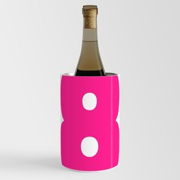8 (Dark Pink & White Number) Wine Chiller