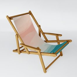 An Abstract Beach Walk Along The Shore Sling Chair