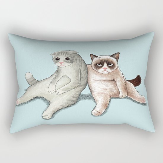 Grumpy Friend Rectangular Pillow