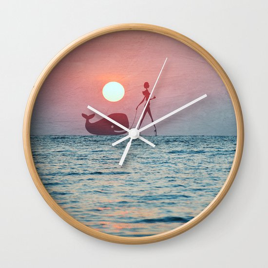 Whale Walk Wall Clock