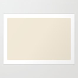 Off White Cream Ivory Solid Color Pairs PPG Parchment Paper PPG1095-1 - All One Single Shade Colour Art Print