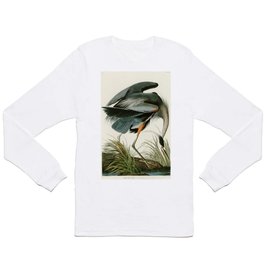 Great blue Heron - John James Audubon's Birds of America Print Long Sleeve T-shirt