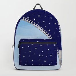 Zipper Day And Night Backpack | Closed, Zipper, Connect, Scene, Unlocking, Teeth, Nobody, Fashion, Cloth, Decoration 