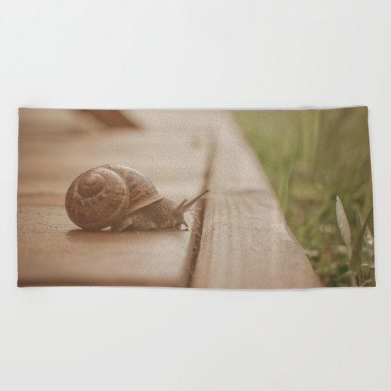 Snail Garden 2 Beach Towel